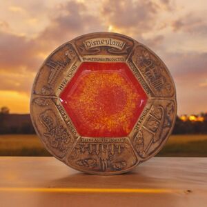 VINTAGE Walt Disney World Ashtray Souvenir California Drip Glaze ~ RARE FIND